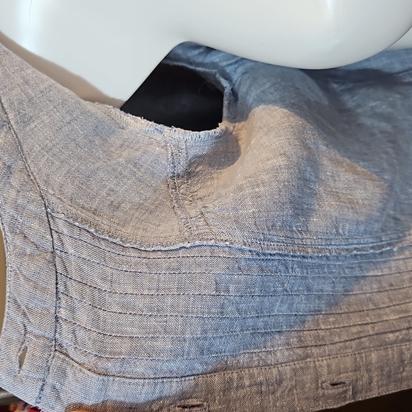 NWOT Size 10, 100% linen summer blouse / tunic, great with jeans, beach cover-up - Picture 12 of 16